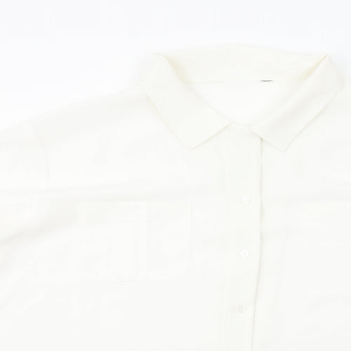 Berkertex Womens White Polyester Basic Button-Up Size 20 Collared