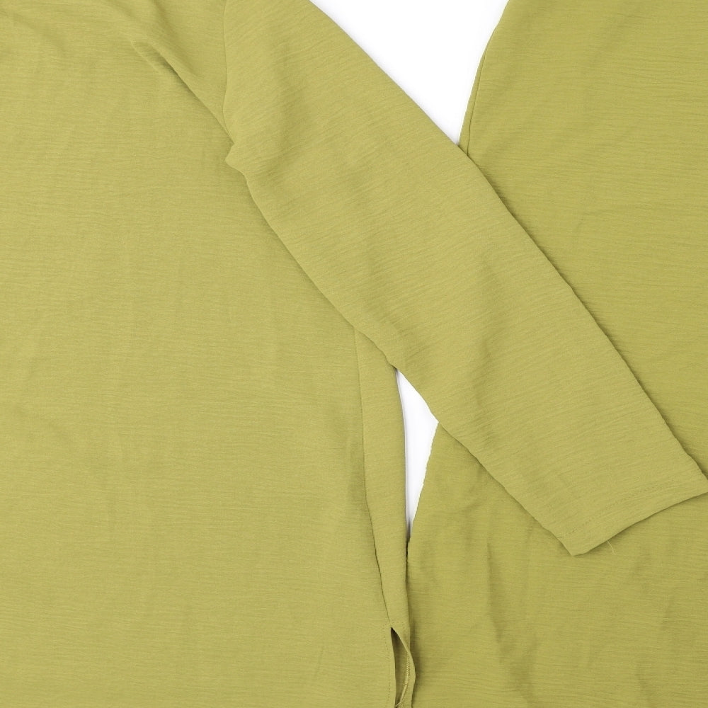 Refka Womens Green Solid Polyester Top Pyjama Set Size 10 Button