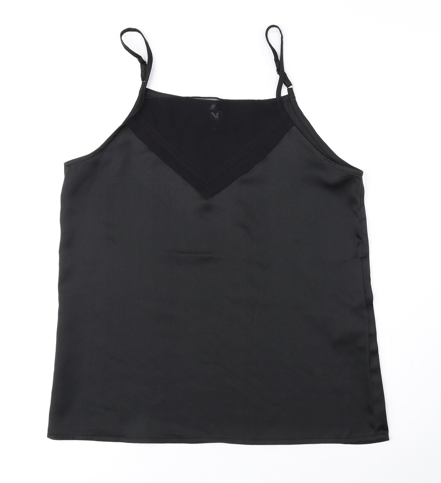 NU Womens Black Viscose Camisole Tank Size XS Square Neck
