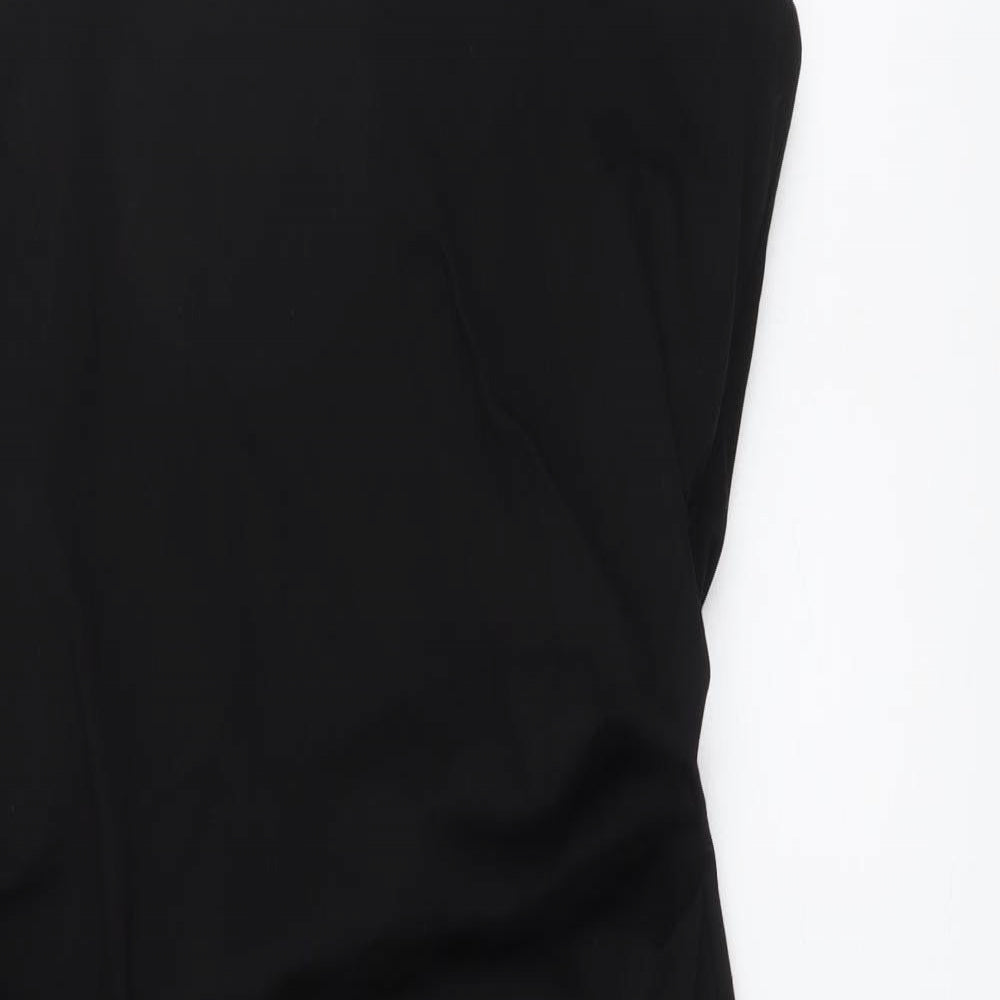 Zara Womens Black Polyester A-Line Size XL Halter Zip