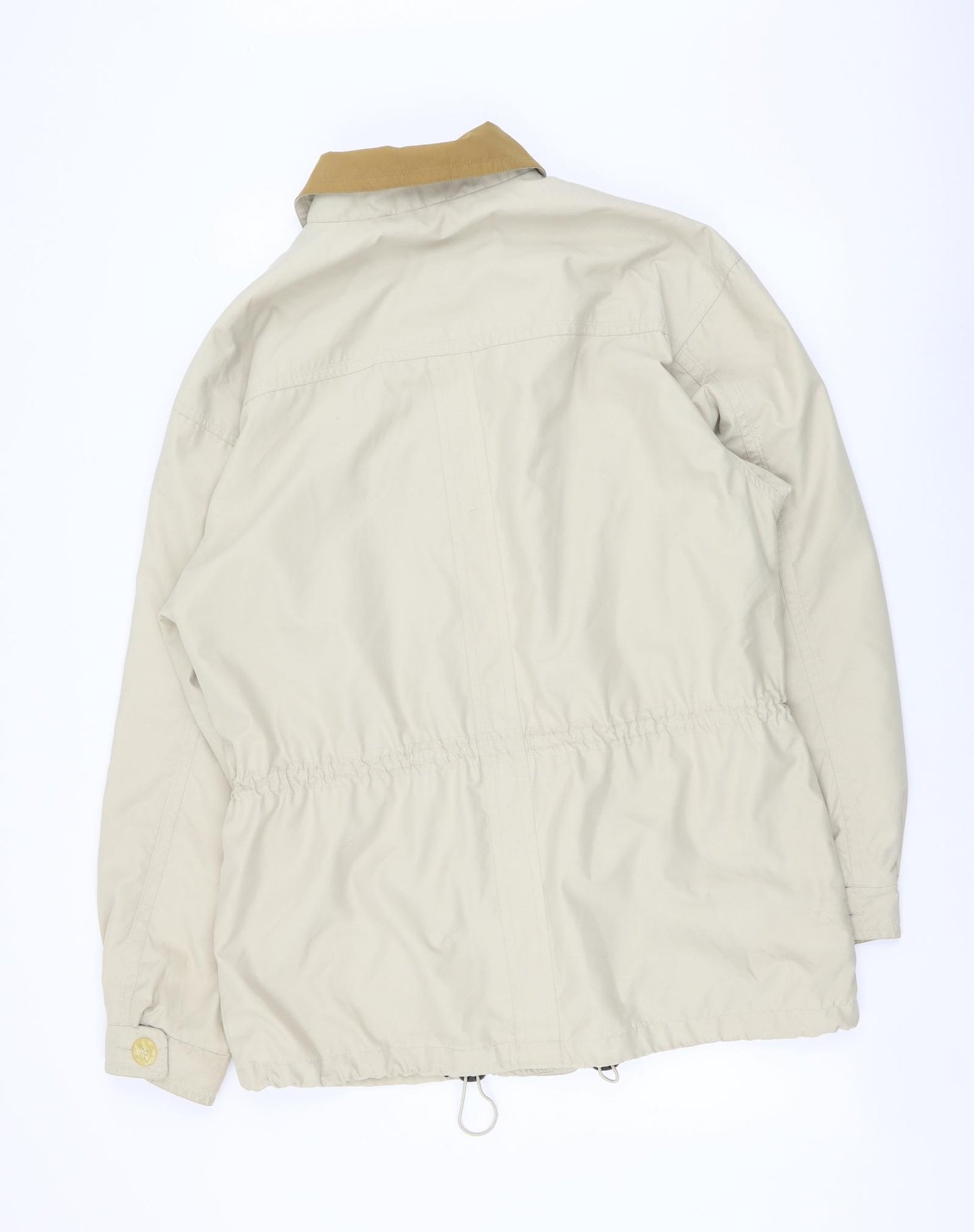 L'Homme Moderne Mens Beige Jacket Coat Size L Zip
