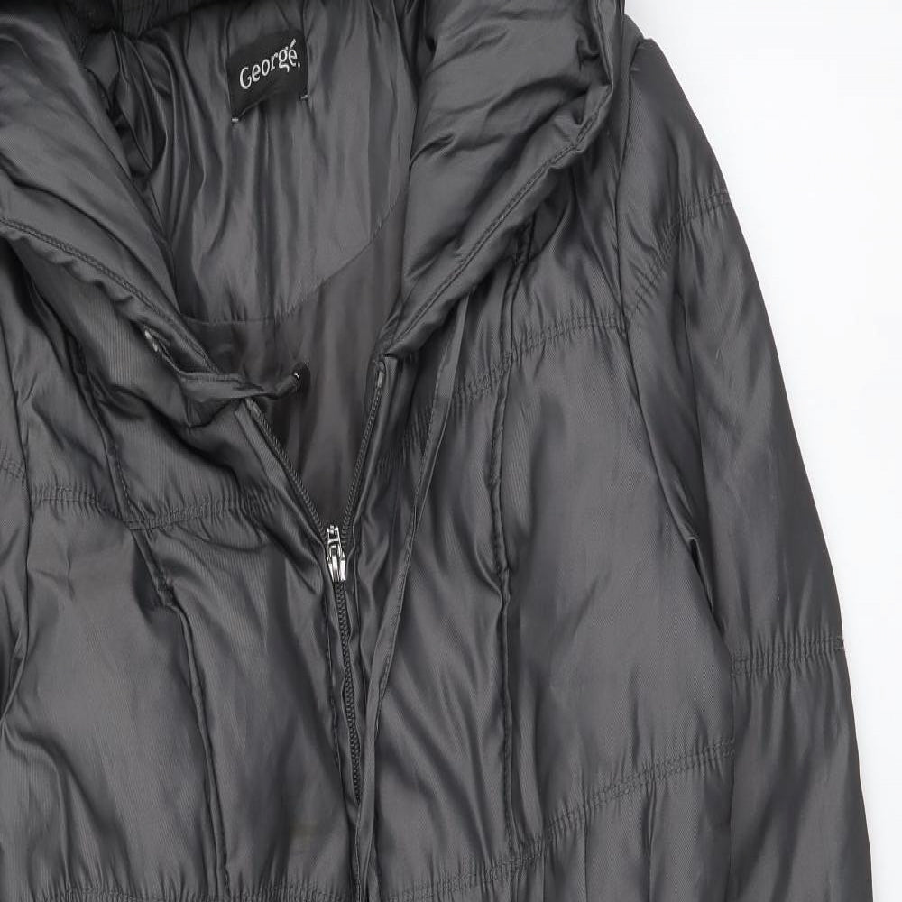George Womens Grey Jacket Coat Size 12 Zip