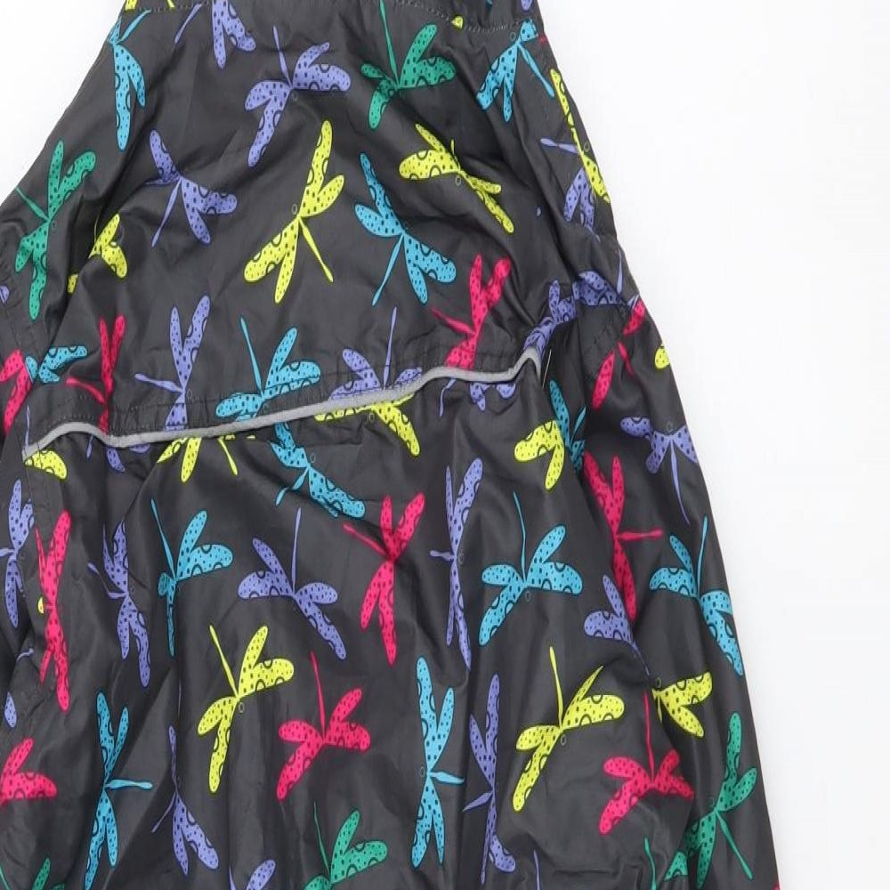 Hi Gear Girls Multicoloured Geometric Rain Coat Coat Size 11-12 Years Zip - Dragonfly pattern