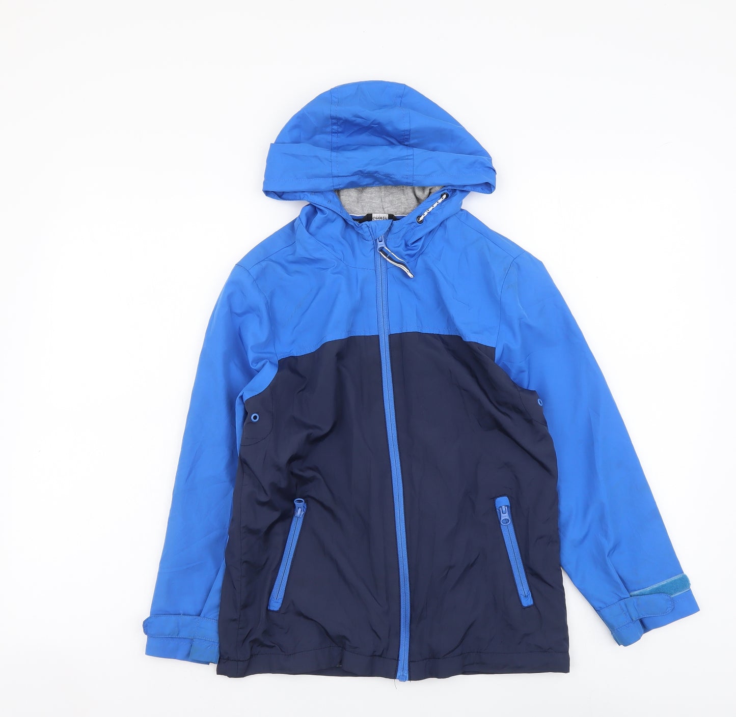 George Boys Blue Colourblock Jacket Size 8-9 Years Zip