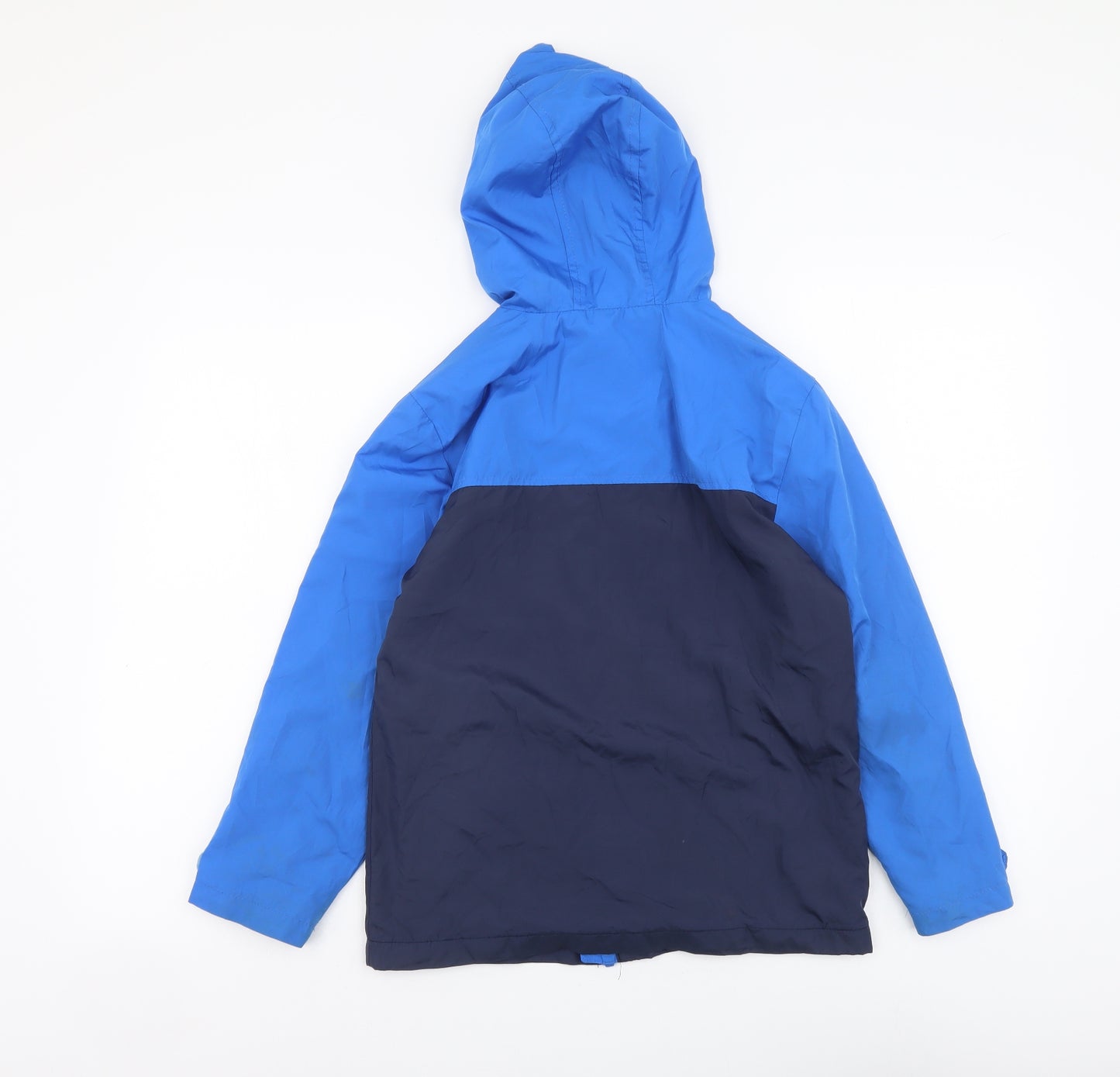 George Boys Blue Colourblock Jacket Size 8-9 Years Zip
