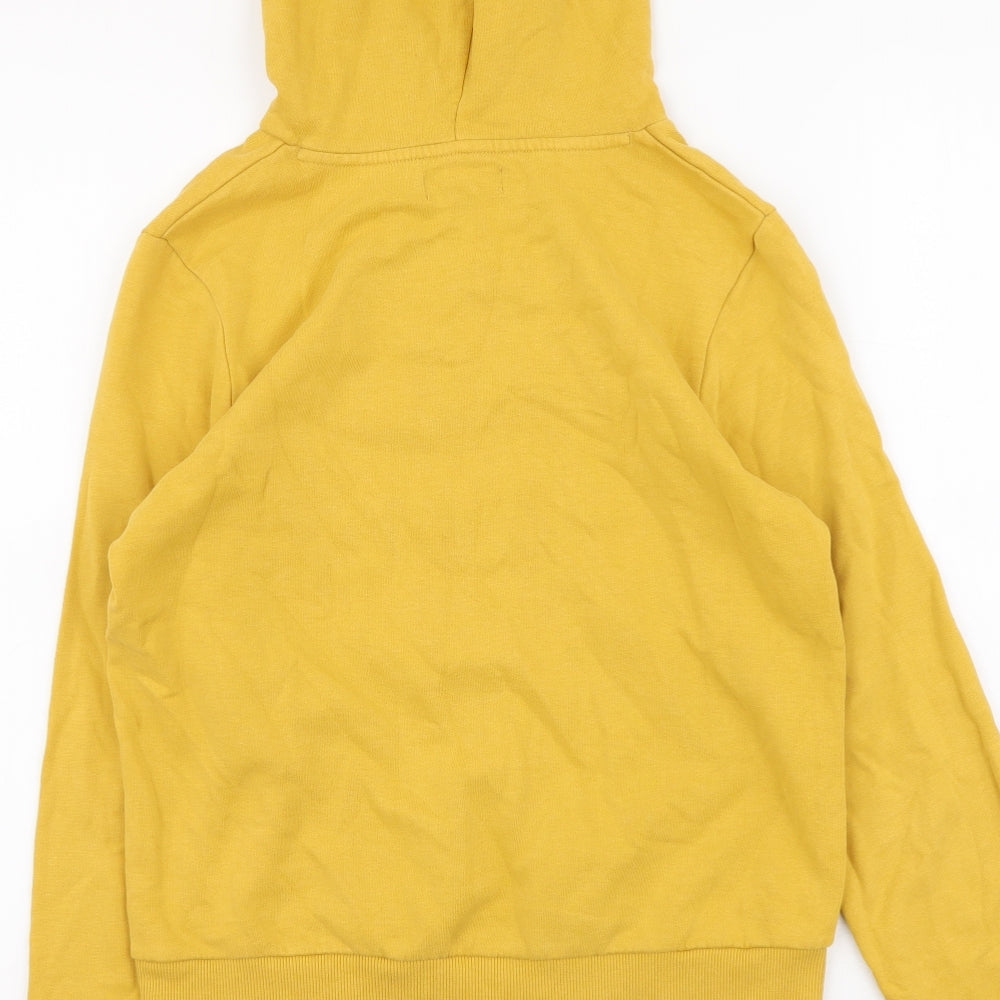 River Island Boys Yellow Cotton Pullover Hoodie Size 14 Years Pullover - No Worries