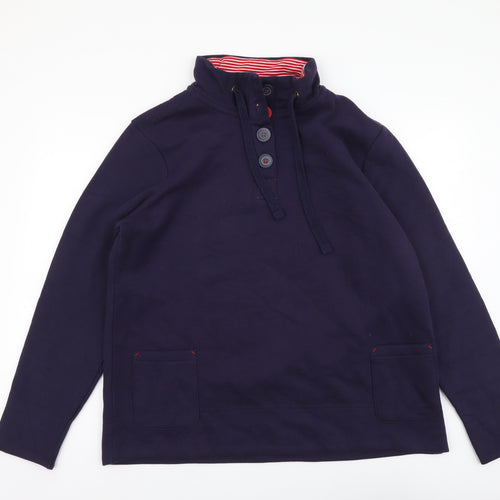 TU Womens Blue Polyester Pullover Sweatshirt Size 16 Pullover