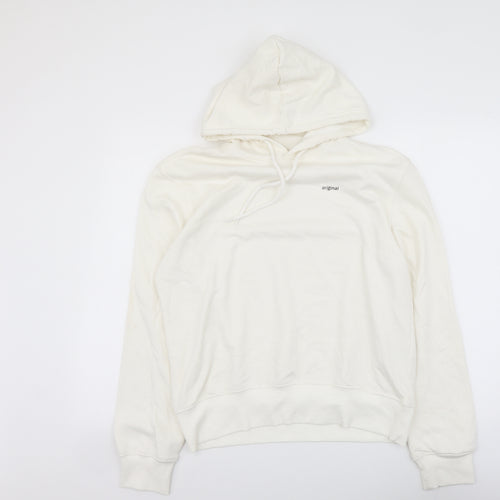 H&M Womens Ivory Cotton Pullover Hoodie Size S Pullover - Original