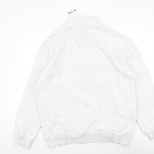 Bershka Mens Grey Cotton Pullover Sweatshirt Size M - Copenhagen