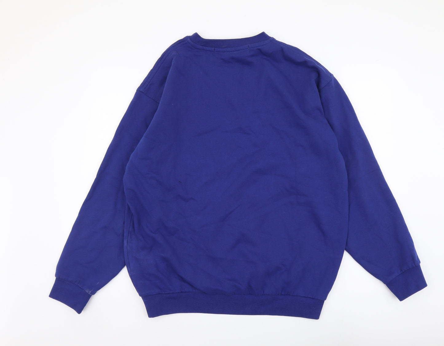 Stadvoru Mens Blue Cotton Pullover Sweatshirt Size L - Stadvoru
