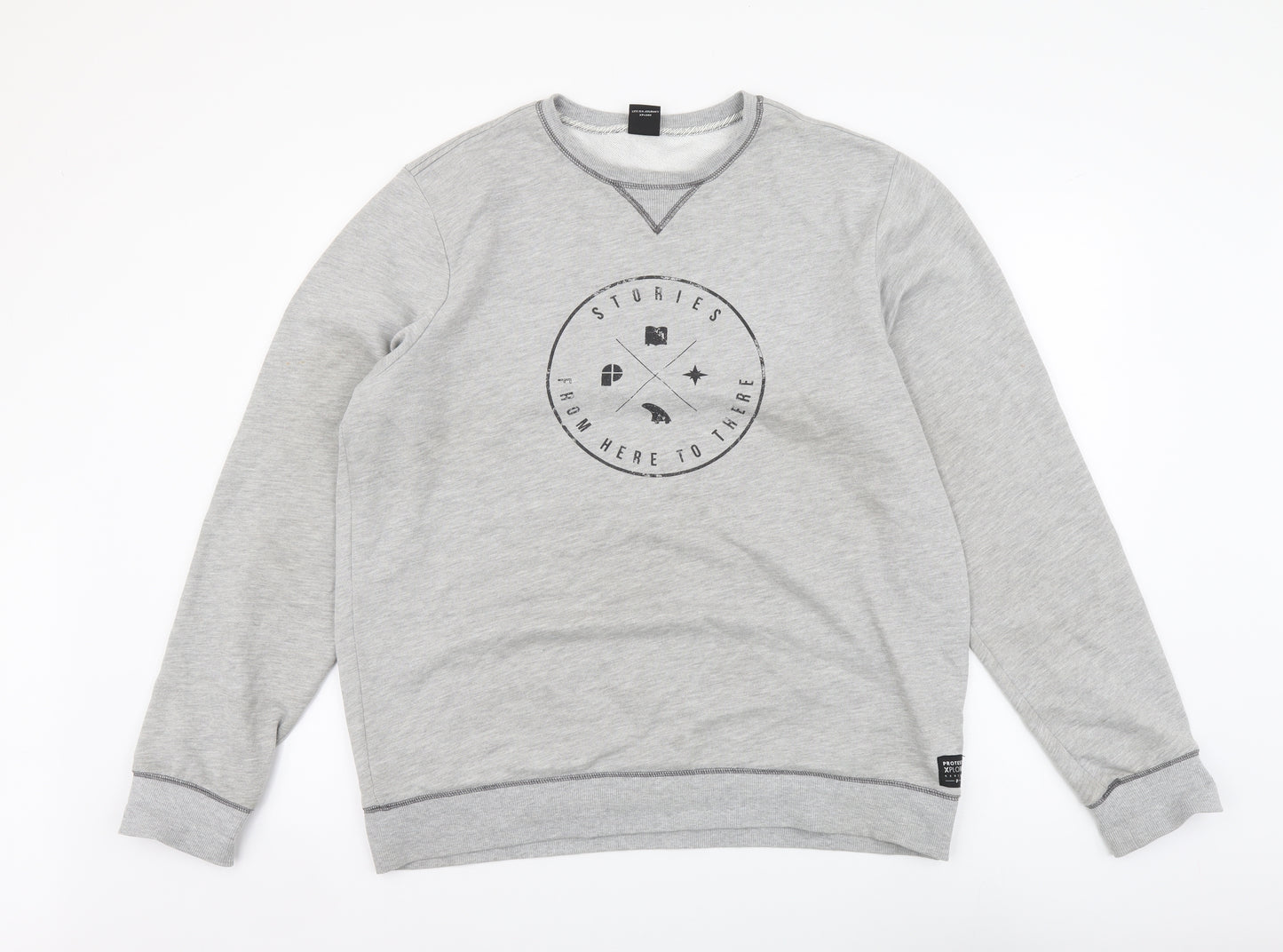 Protest Xplore Mens Grey Cotton Pullover Sweatshirt Size XL