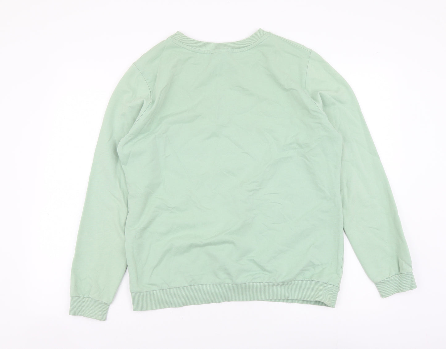 TU Womens Green Polyester Pullover Sweatshirt Size 12 Pullover - Mickey Mouse