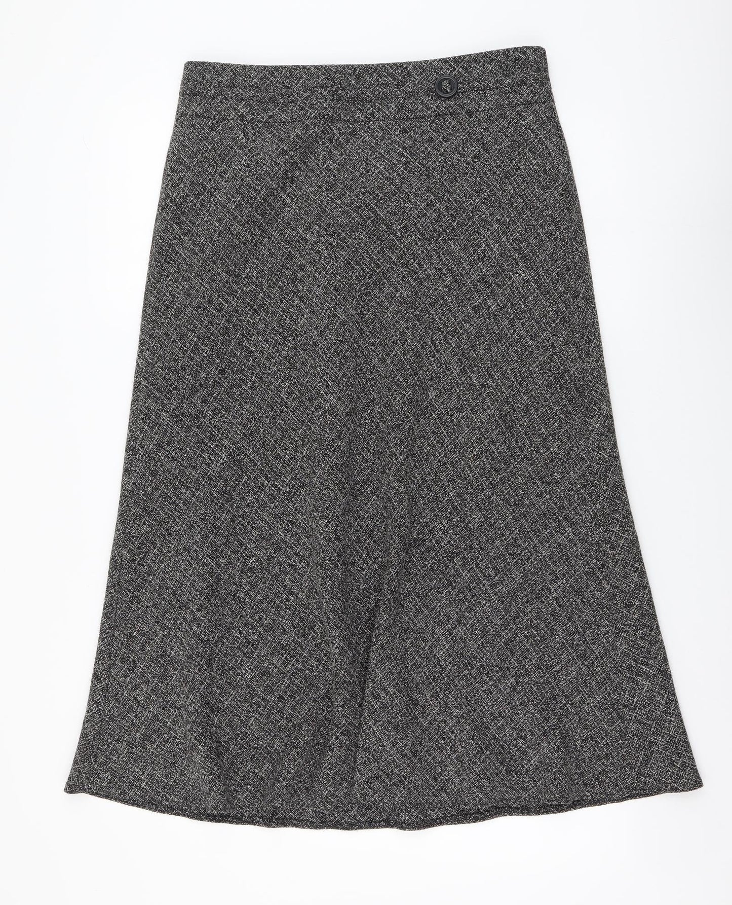Marks and Spencer Womens Grey Polyester A-Line Skirt Size 14