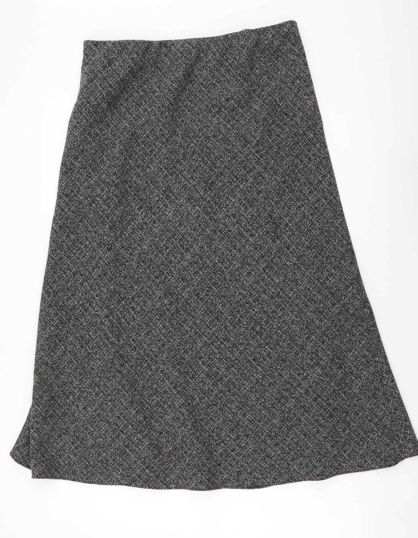 Marks and Spencer Womens Grey Polyester A-Line Skirt Size 14