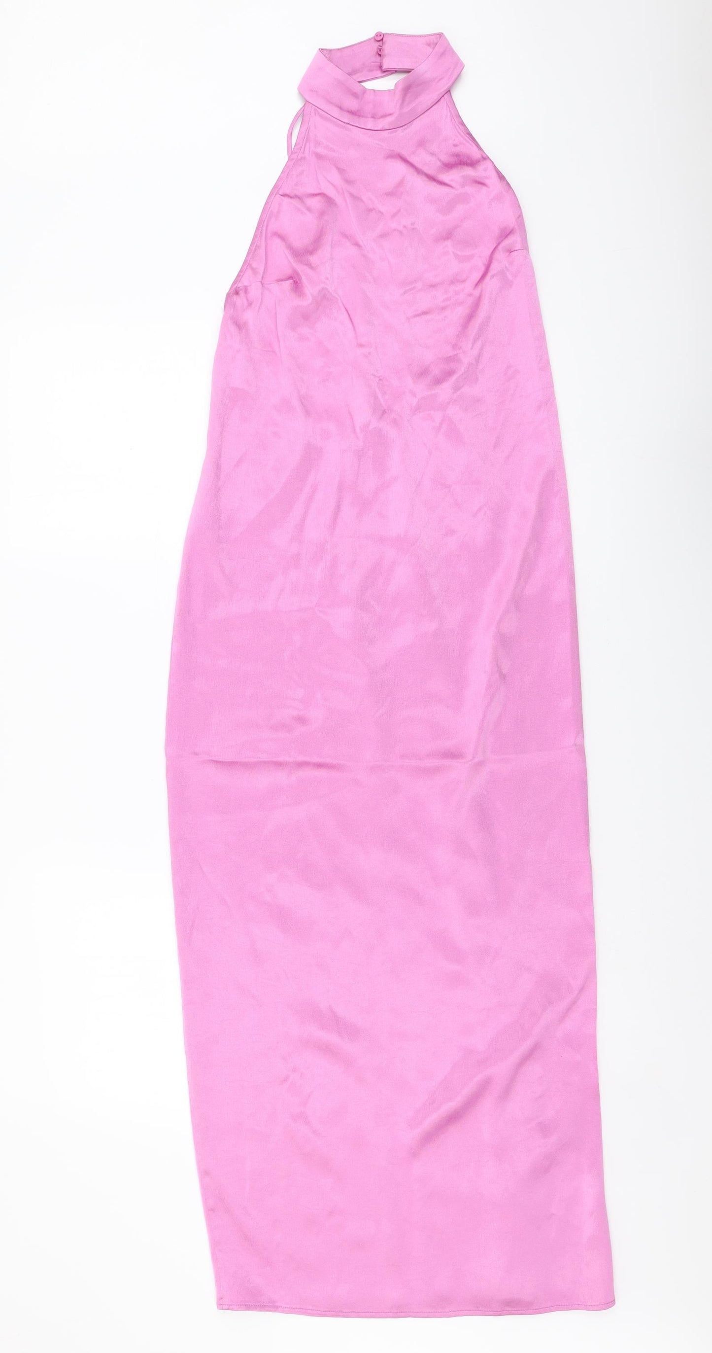 Zara Womens Purple Polyester A-Line Size S Halter Pullover