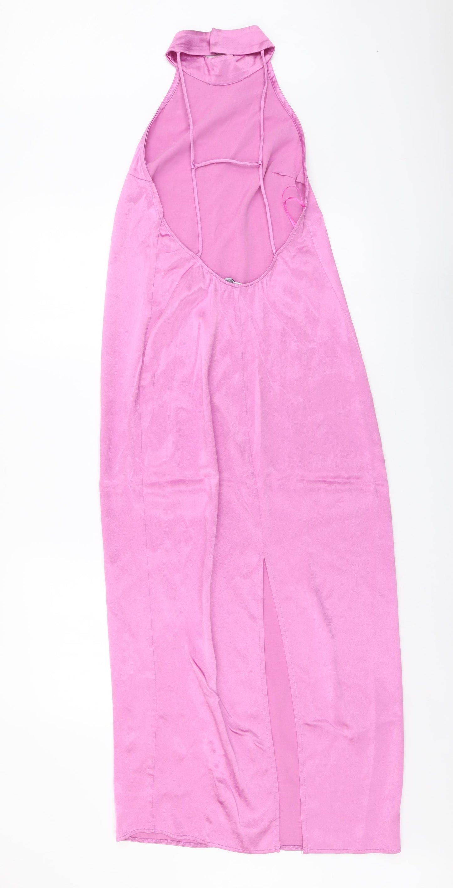 Zara Womens Purple Polyester A-Line Size S Halter Pullover