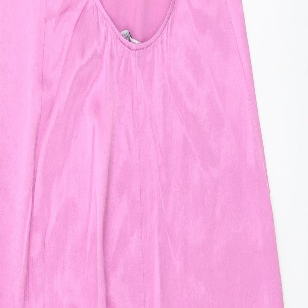 Zara Womens Purple Polyester A-Line Size S Halter Pullover