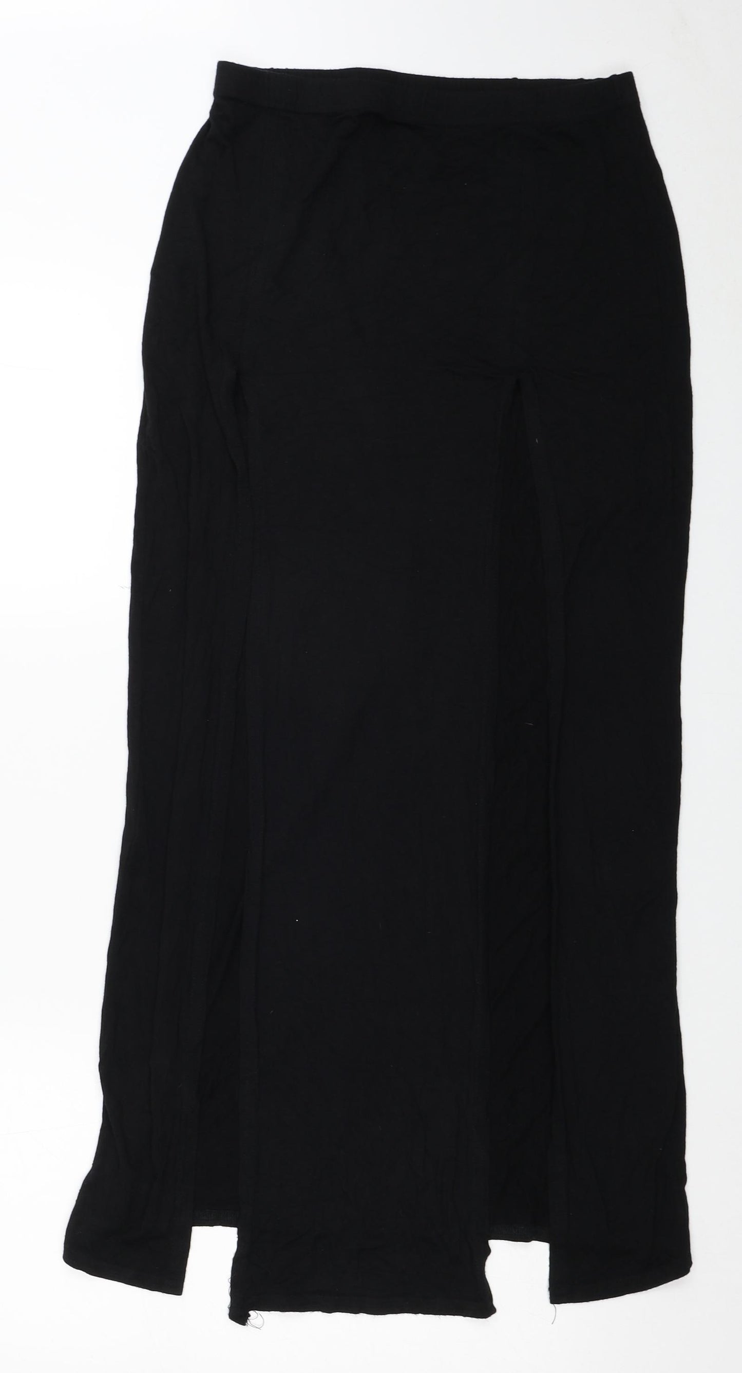 Graffic Womens Black Viscose Maxi Skirt Size S - Size S/M