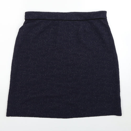 Dickins & Jones Womens Blue Polyester A-Line Skirt Size 14 Zip