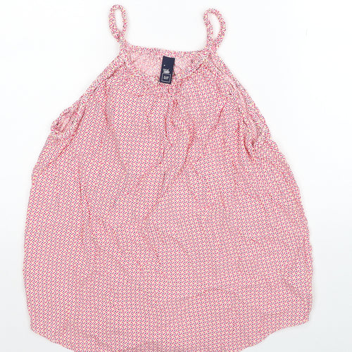 Gap Womens Pink Geometric Viscose Camisole Tank Size M Round Neck