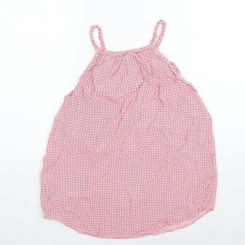 Gap Womens Pink Geometric Viscose Camisole Tank Size M Round Neck