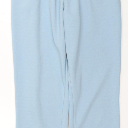 Boohoo Womens Blue Polyester Trousers Size 10 L25 in Regular Zip