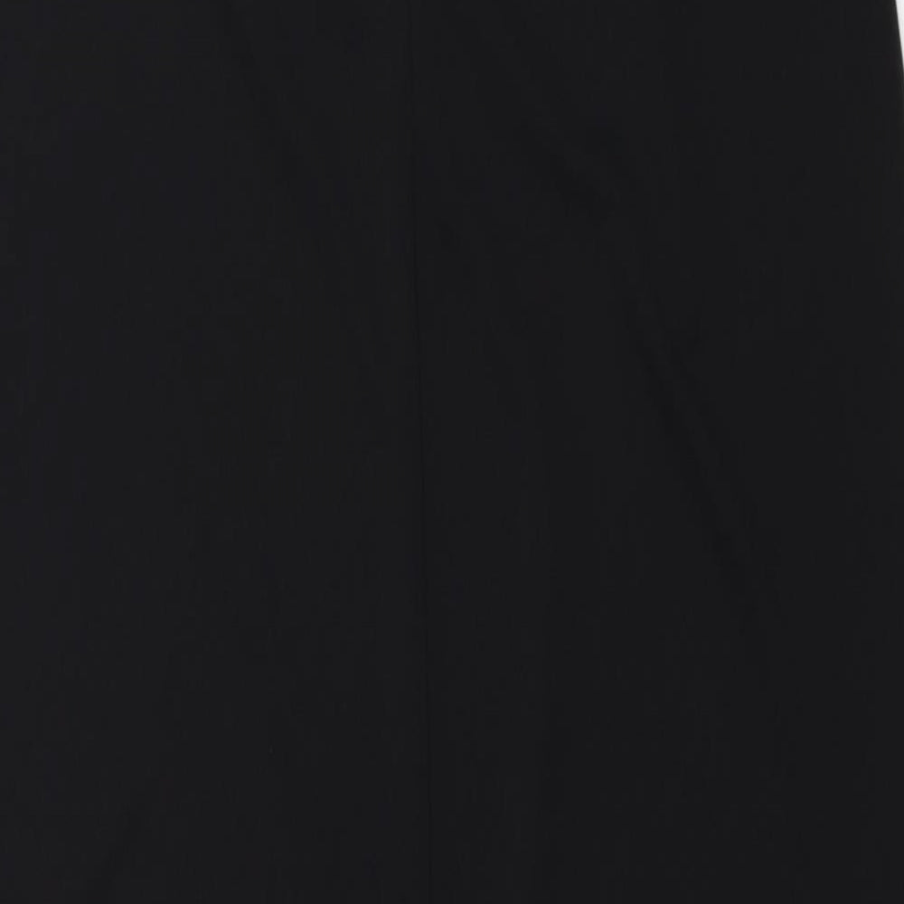 Collection Womens Black Polyester Straight & Pencil Skirt Size 12 Zip - Belted