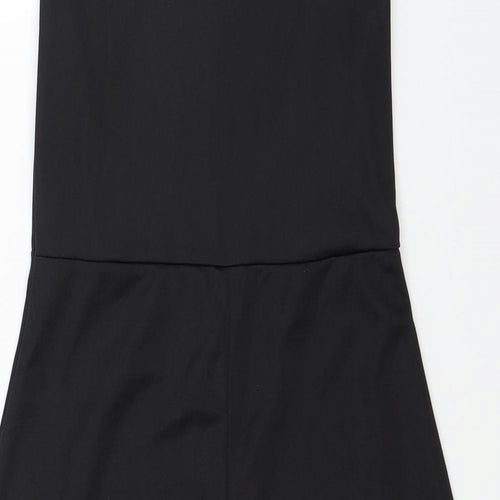 Preworn Womens Black Polyester Fit & Flare Size M Scoop Neck Pullover