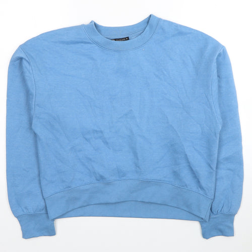 Zara Womens Blue Polyester Pullover Sweatshirt Size S Pullover