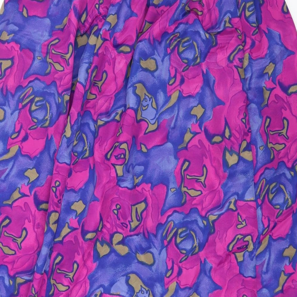 Preworn Womens Multicoloured Geometric Polyester A-Line Skirt Size 18
