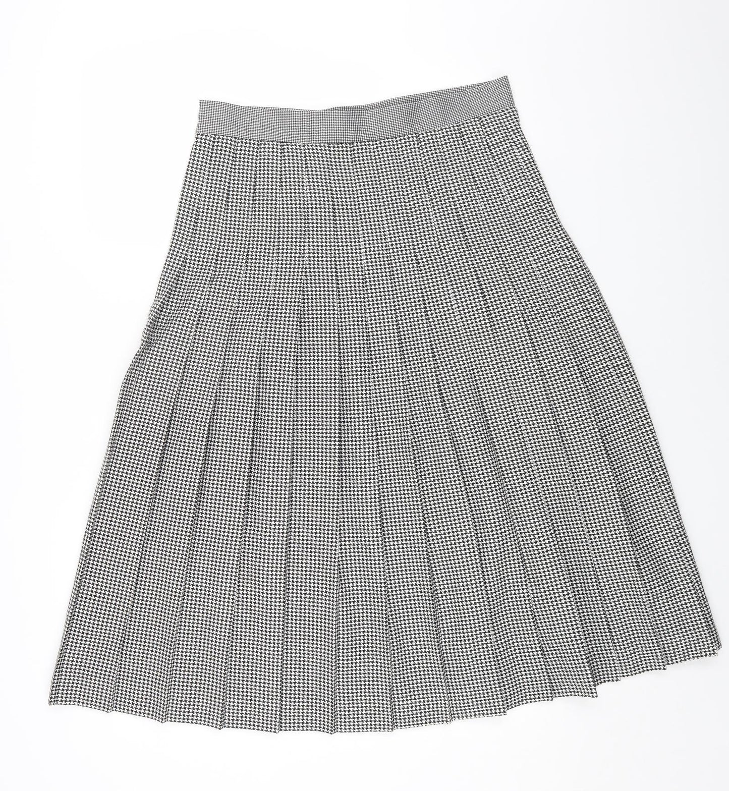 Marks and Spencer Womens Multicoloured Geometric Polyester Pleated Skirt Size 18 Zip