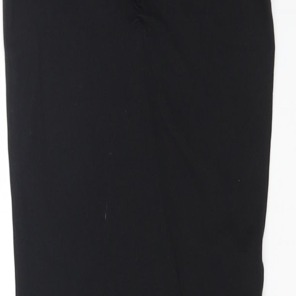 New Look Womens Black Cotton Bodycon Size 10 Off the Shoulder Pullover