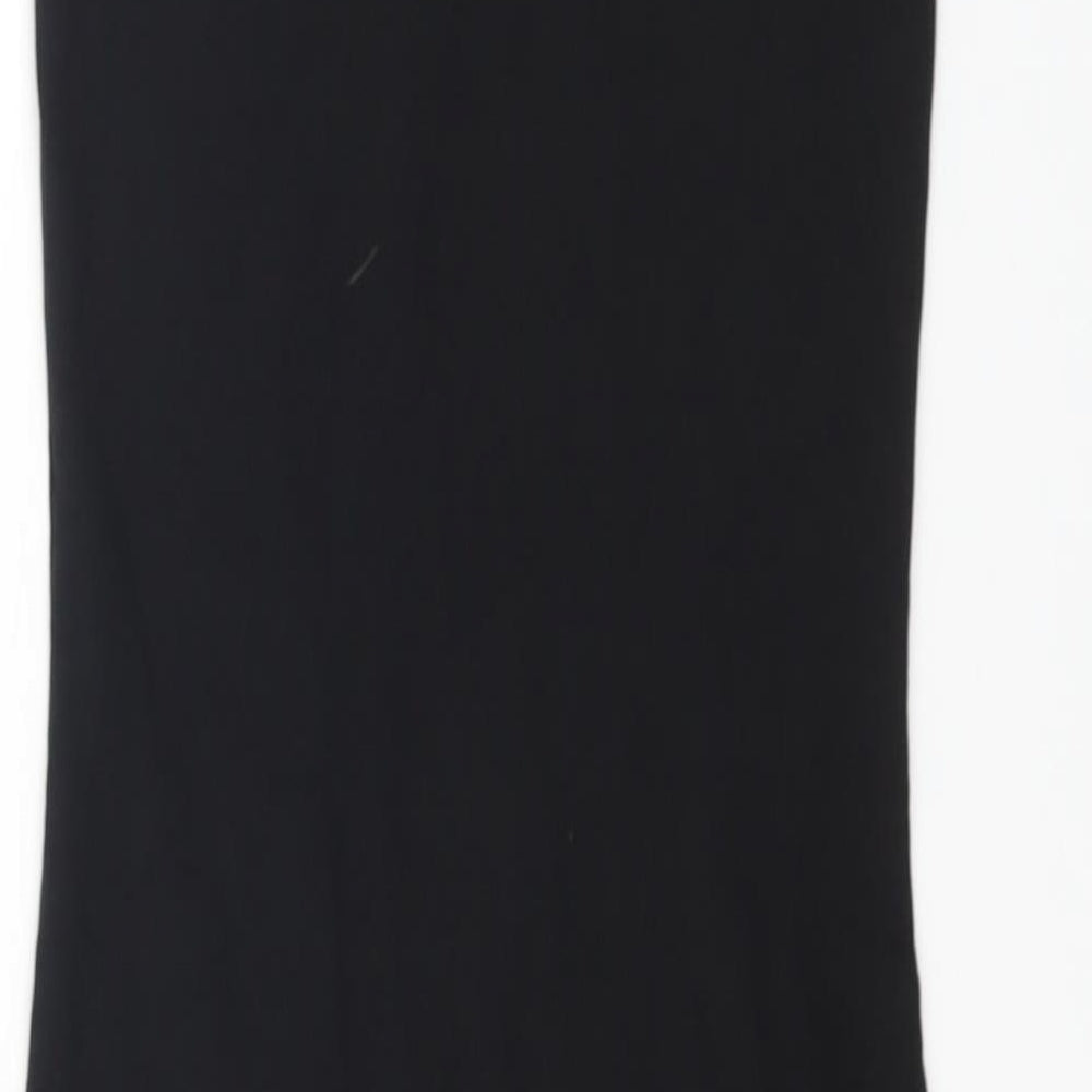 New Look Womens Black Cotton Bodycon Size 10 Off the Shoulder Pullover