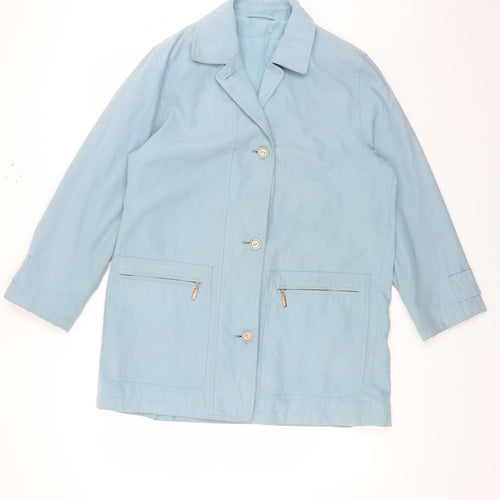 Preworn Womens Blue Jacket Size 8 Button