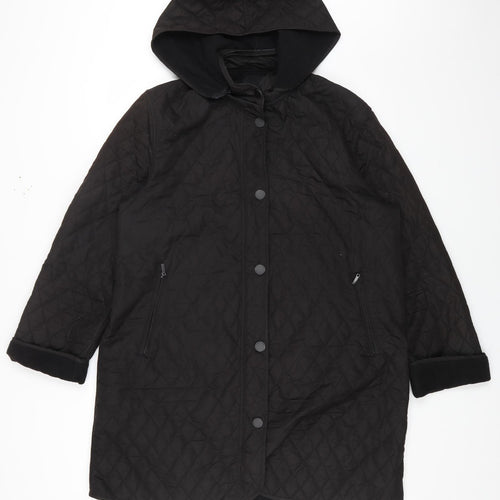 Hilary Radley Mens Black Jacket Coat Size M Zip