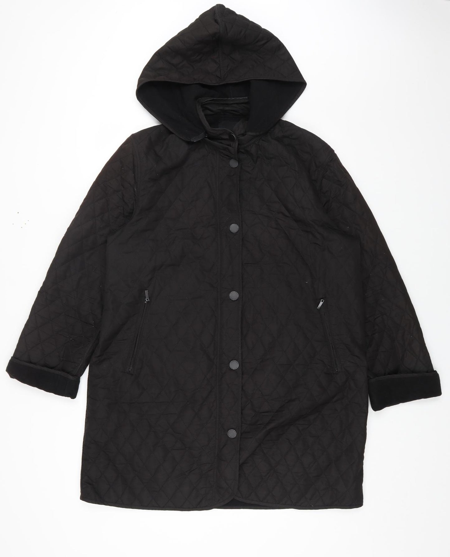 Hilary Radley Mens Black Jacket Coat Size M Zip