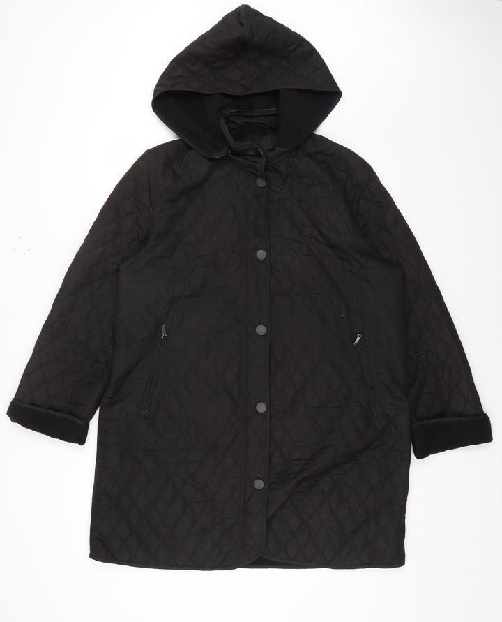 Hilary Radley Mens Black Jacket Coat Size M Zip