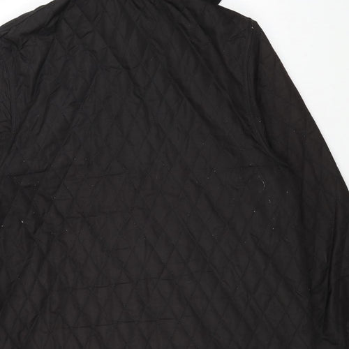 Hilary Radley Mens Black Jacket Coat Size M Zip