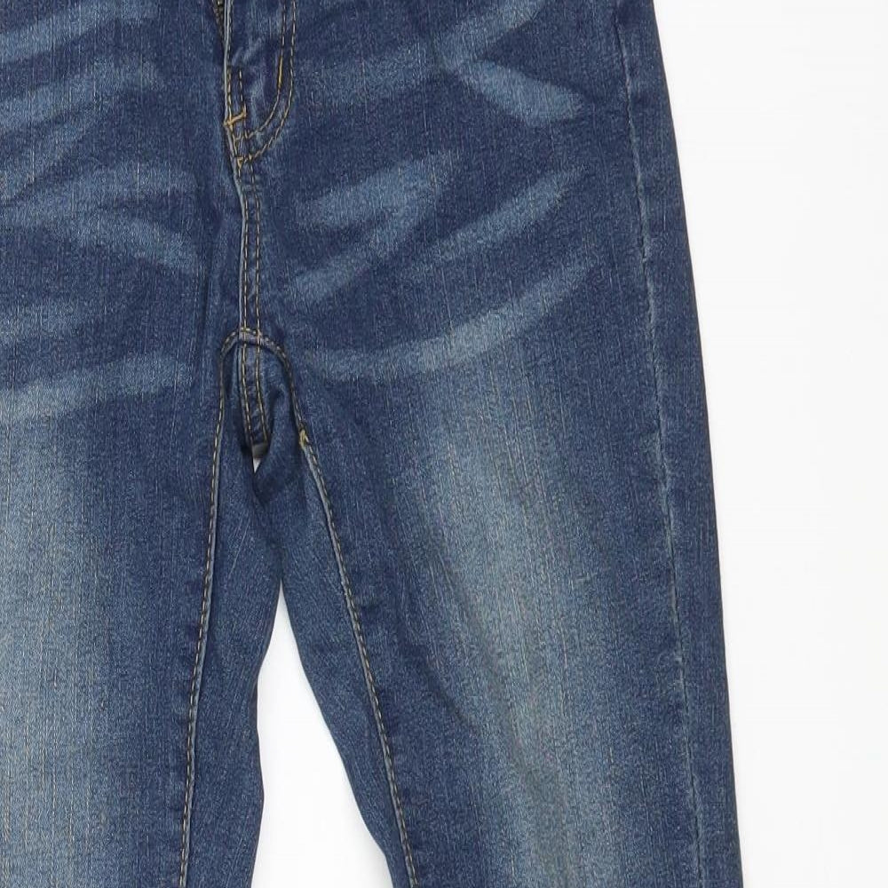 SheIn Womens Blue Cotton Flared Jeans Size XS L27 in Regular Zip