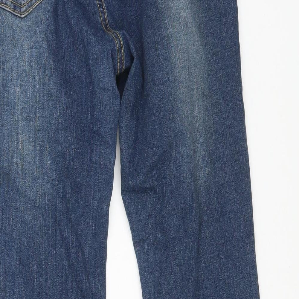 SheIn Womens Blue Cotton Flared Jeans Size XS L27 in Regular Zip