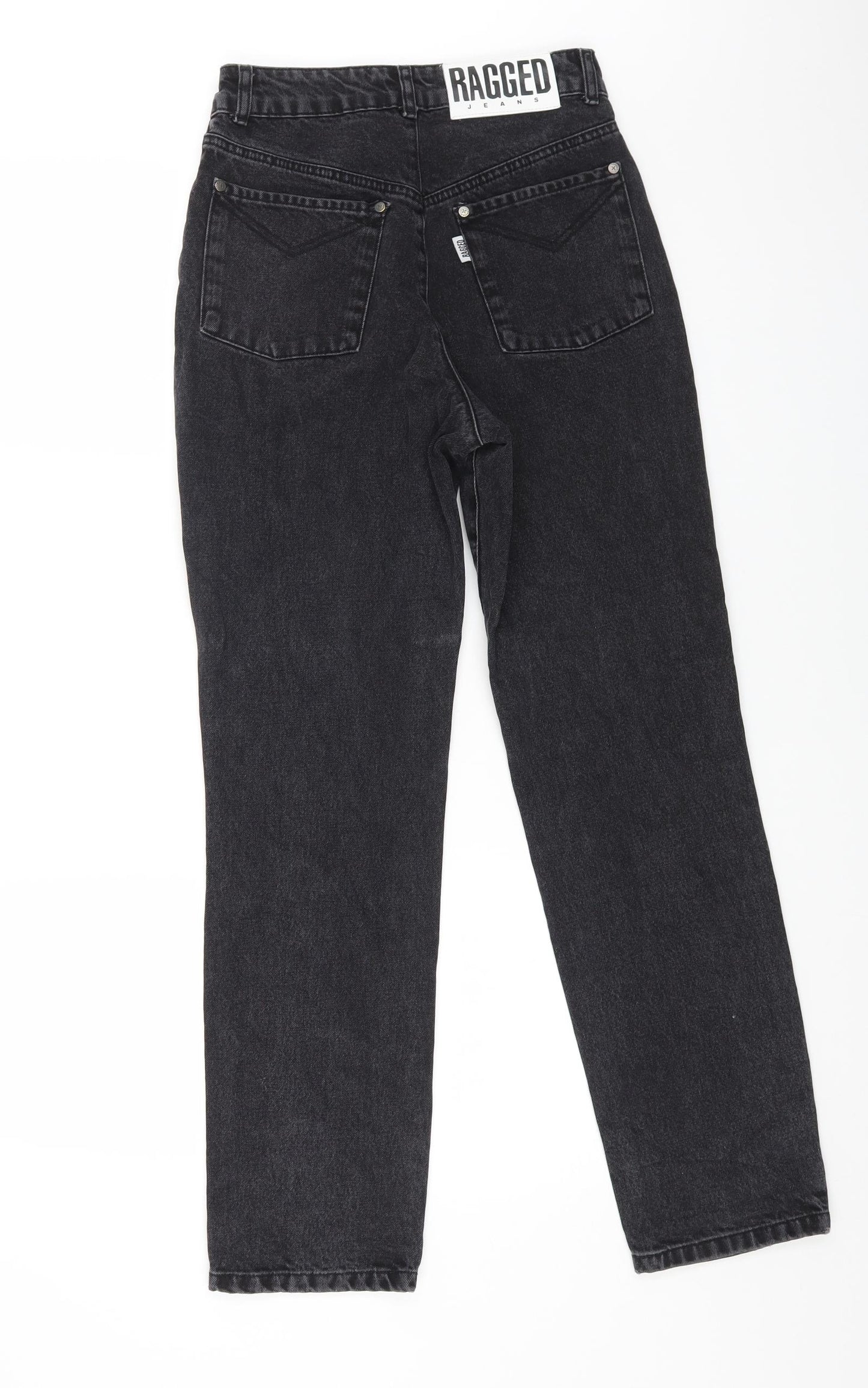 The Ragged Priest Womens Black Cotton Mom Jeans Size 24 in L28 in Regular Zip