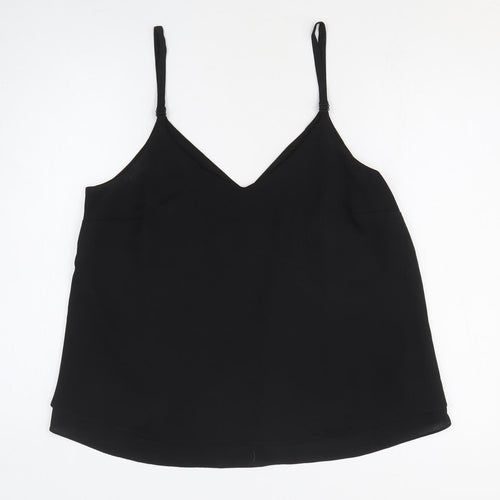 George Womens Black Polyester Camisole Tank Size 12 V-Neck