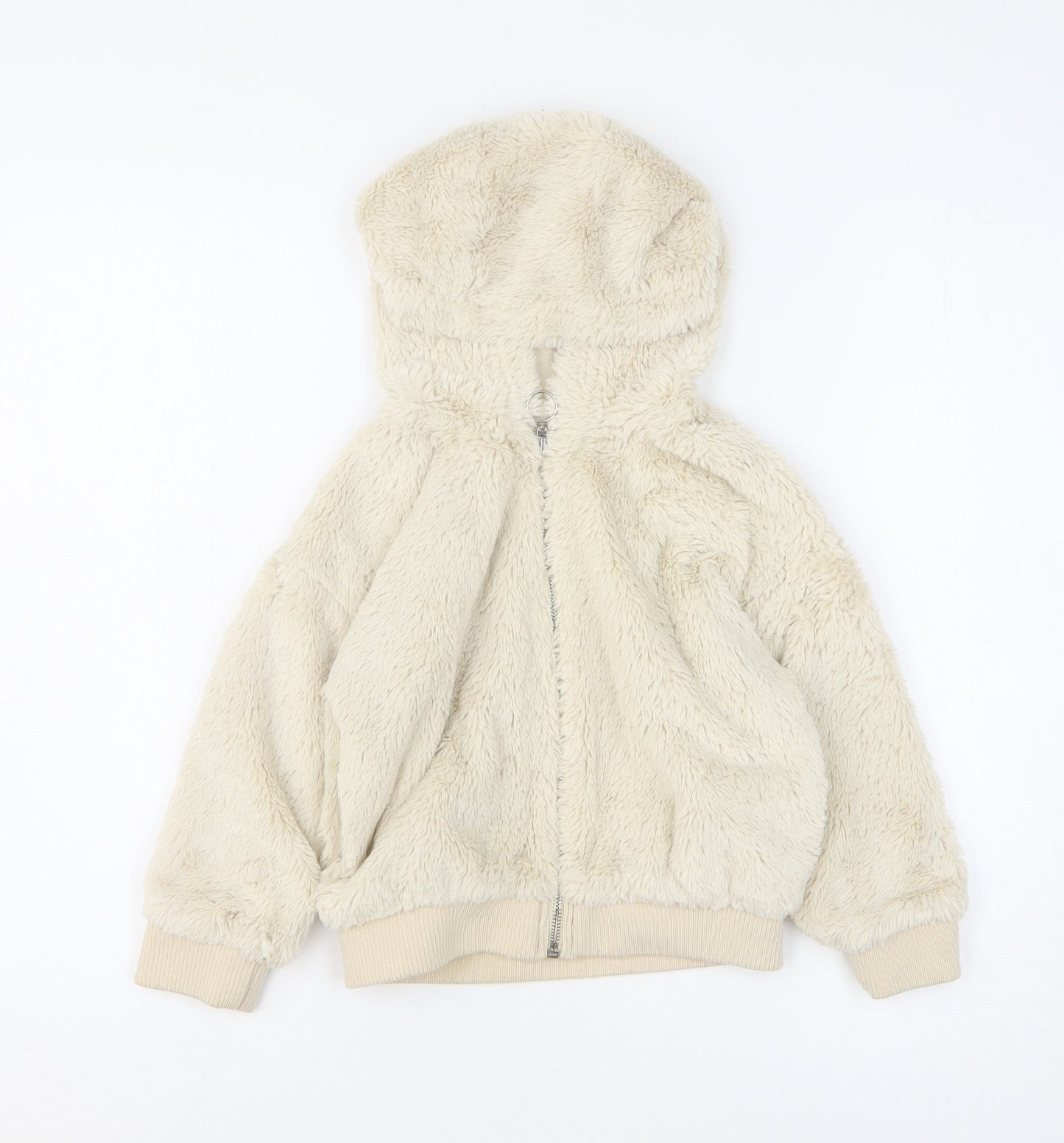 F&F Girls White Jacket Size 5-6 Years Zip
