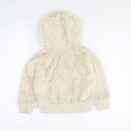 F&F Girls White Jacket Size 5-6 Years Zip