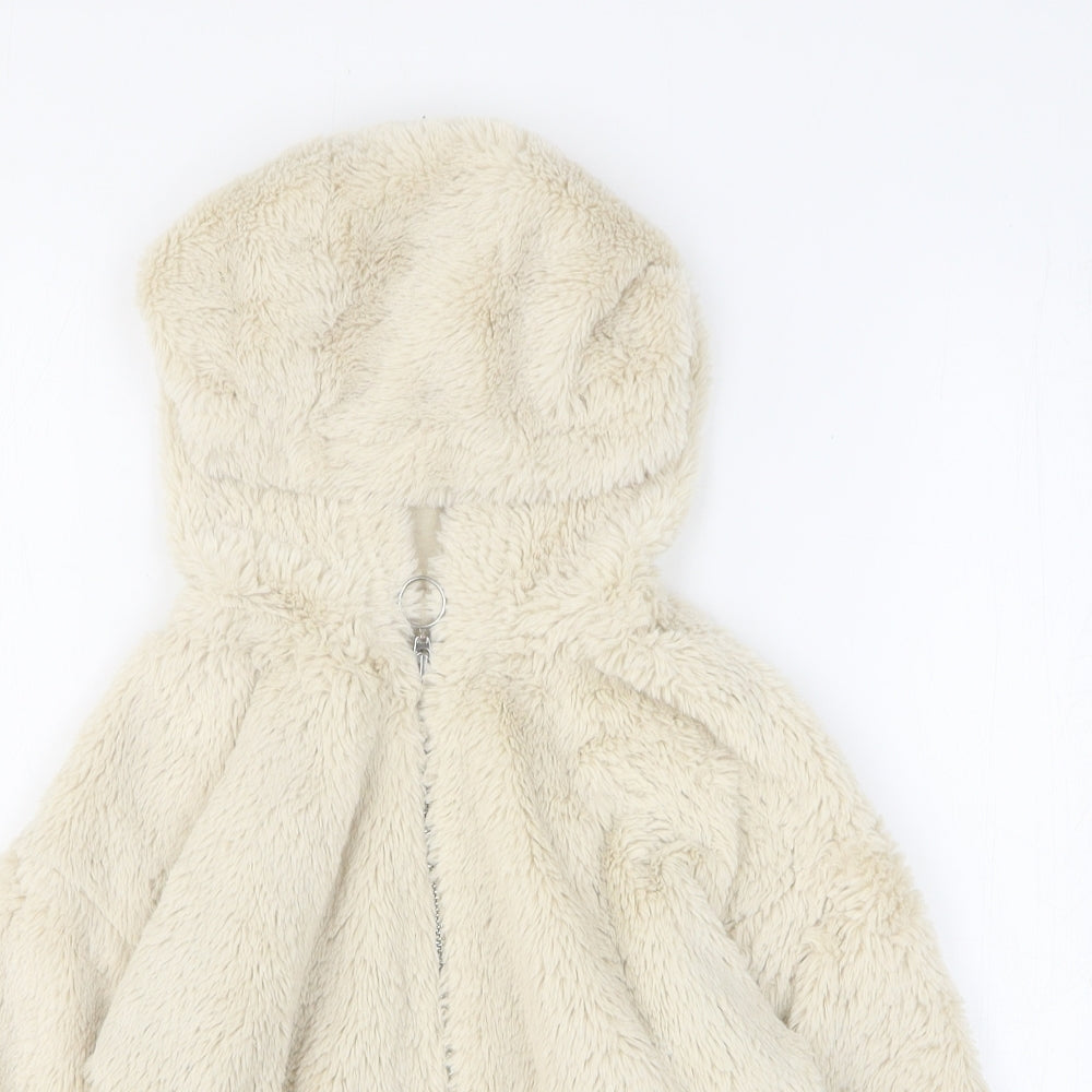 F&F Girls White Jacket Size 5-6 Years Zip