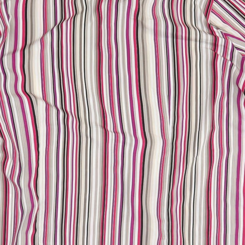 Sommermann Womens Multicoloured Striped Polyester Basic Button-Up Size 16 Collared