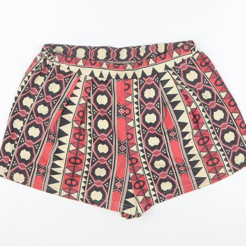 SheIn Womens Multicoloured Geometric Polyester Hot Pants Shorts Size XS L3 in Regular