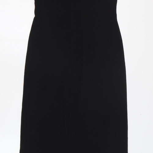 NEXT Womens Black Viscose Tank Dress Size 10 Scoop Neck Pullover