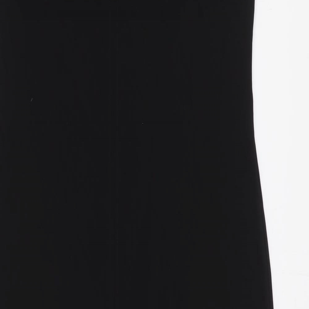 NEXT Womens Black Viscose Tank Dress Size 10 Scoop Neck Pullover