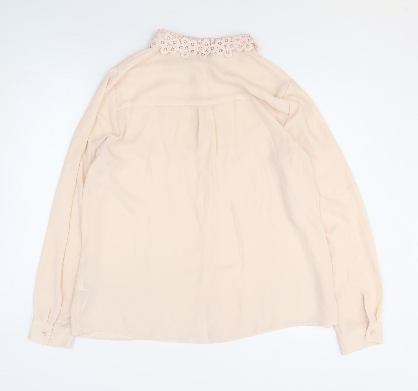 Dorothy Perkins Womens Pink Floral Polyester Basic Button-Up Size 16 Collared